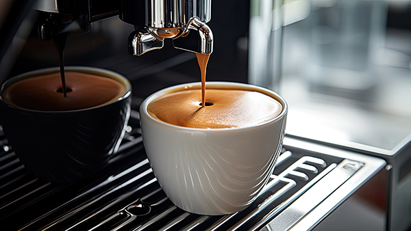 cafetera y cafe espresso